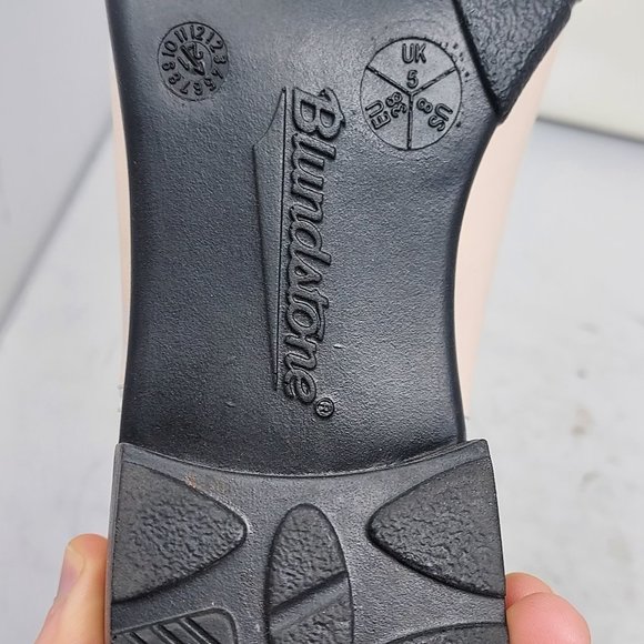 Blundstone Series 2160 Pearl Off-White/Pink Chelsea Heel Boot Size 8 EU 38 - Picture 4 of 11